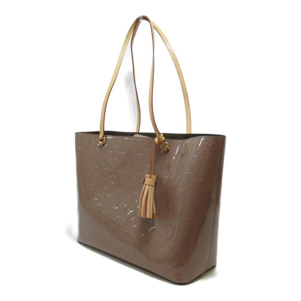 Louis Vuitton Long Beach MM Shoulder Bag Tote Vernis Brown - Picture 2 of 4